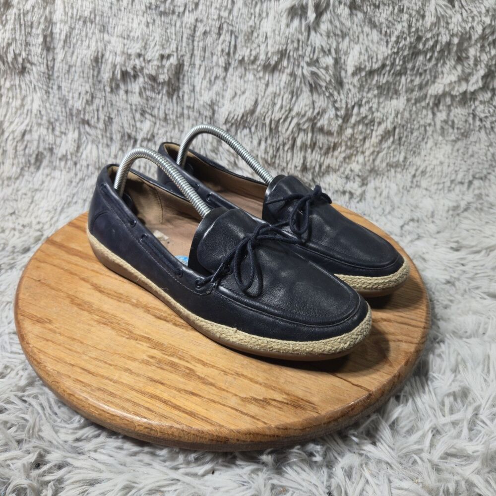 Clarks Danelly Millie Blue Leather Slip On Comfort Loafers Casual Women Size 10